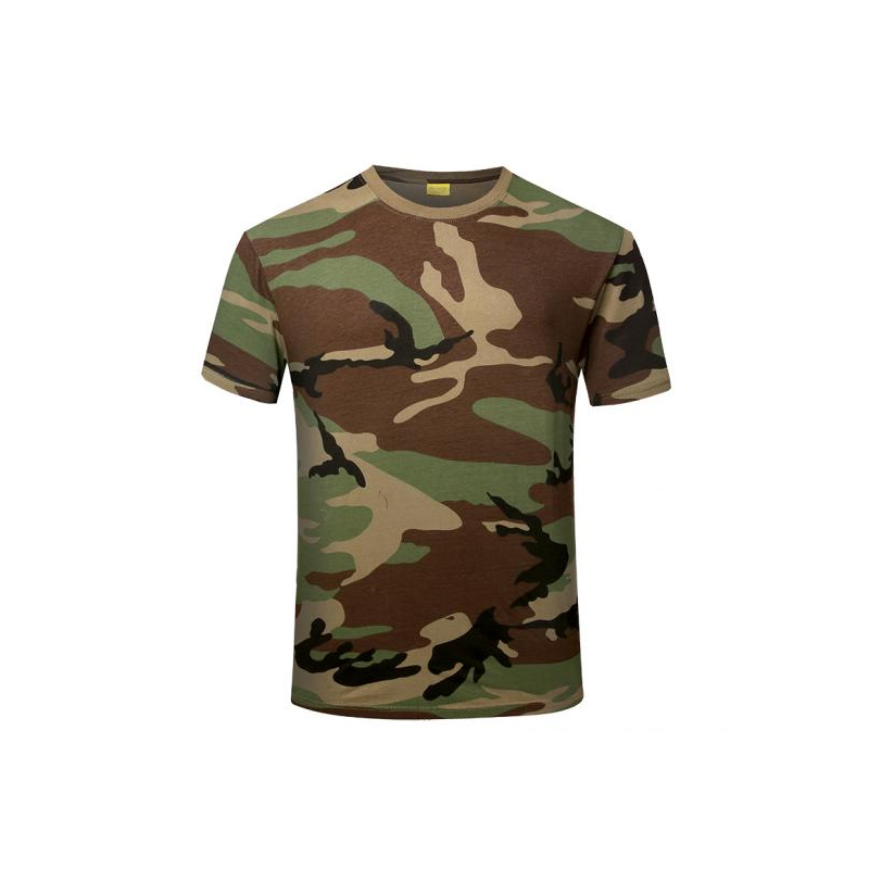 Dx-7 Customizable Military Woodland Camouflage Short Sleeve T-Shirt ...